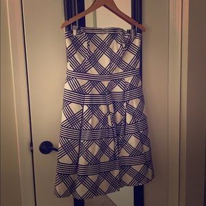 White House black market strapless dress